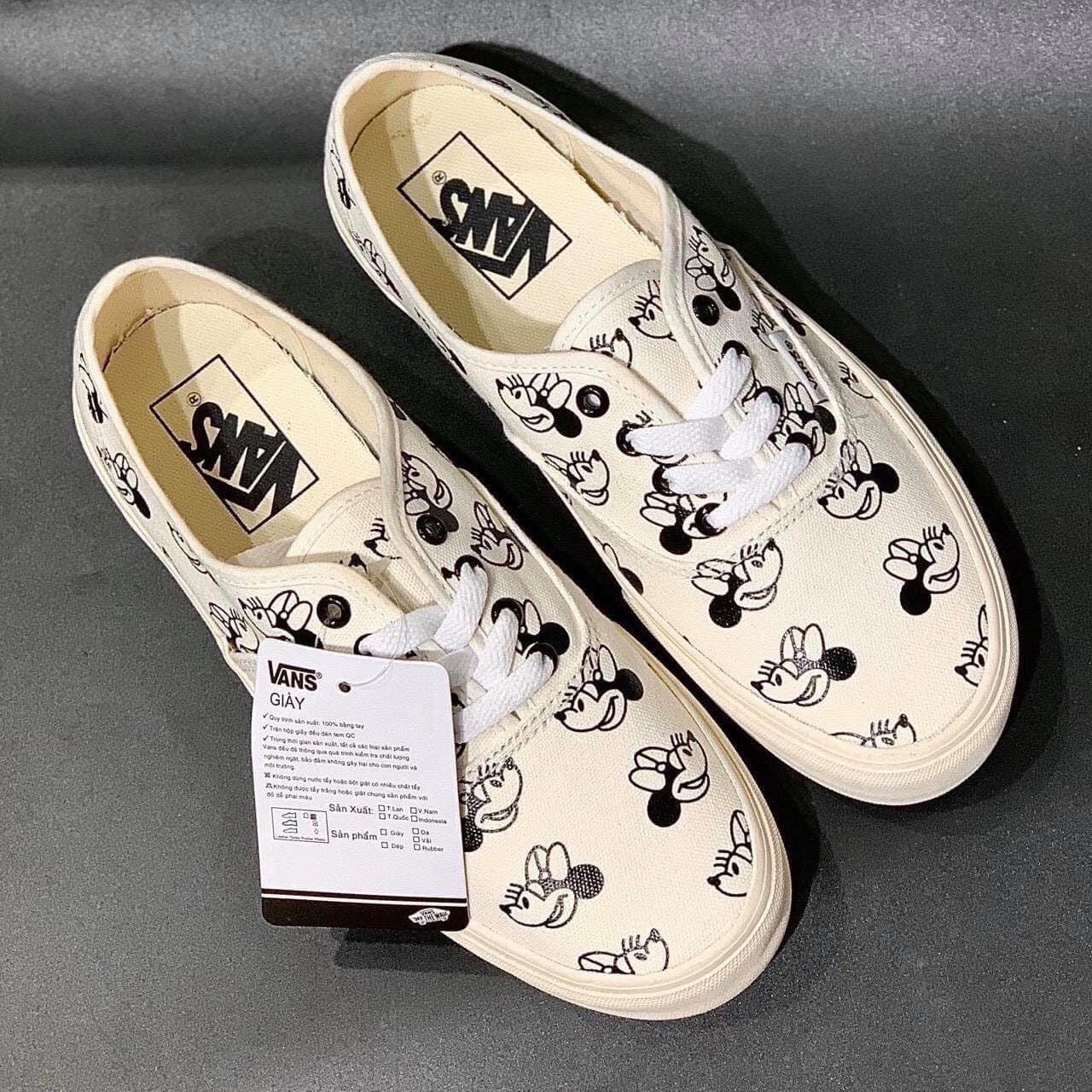 [TẶNG HỘP] Giày thể thao vanzz MICKEY ĐEN - TRẮNG