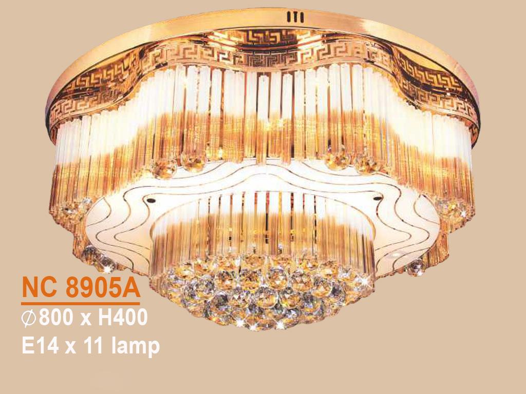 [Trả góp 0%] Đèn mâm ốp trần - pha lê trang trí VKT-NC-8905A