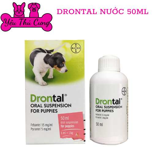 Drontal cho chó con 50ml - yêu thú cưng