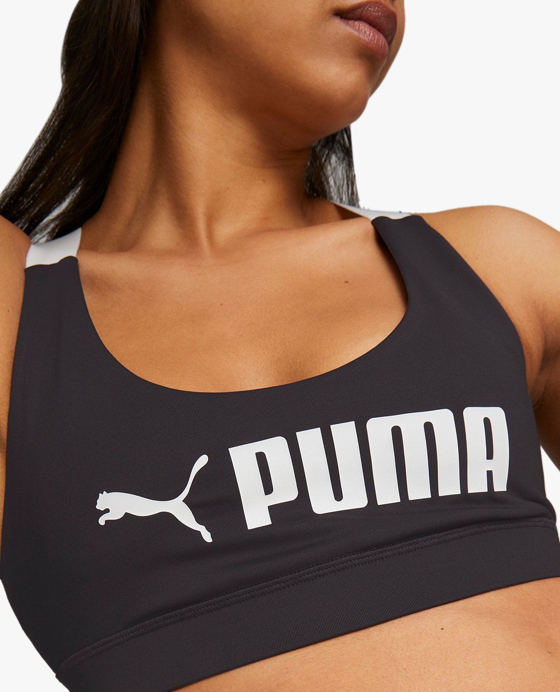 PUMA - Áo bra thể thao nữ Fit Mid Impact