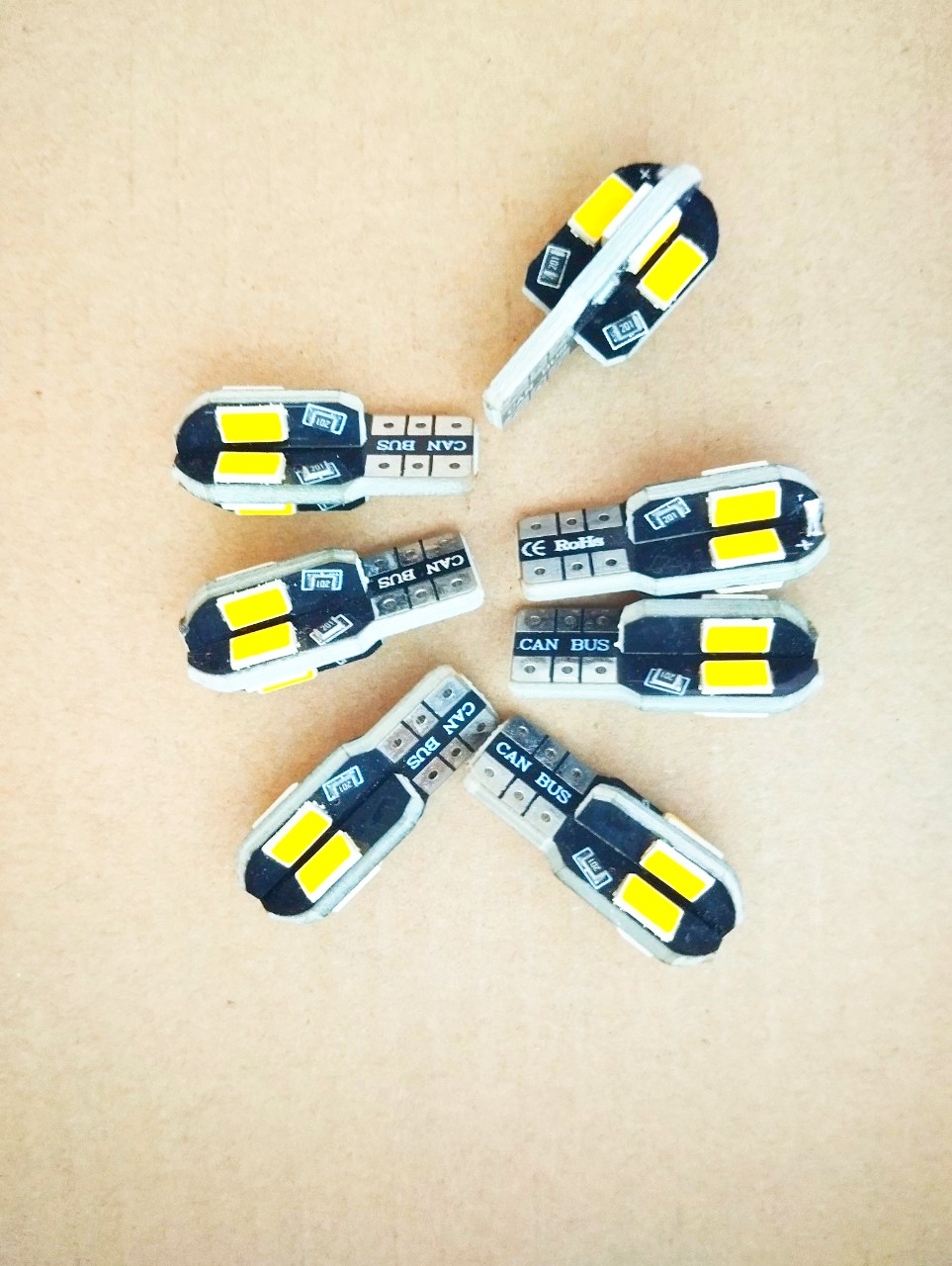Bóng Đèn Tín Hiệu LED W5W 12V 5W (Ánh Sáng Vàng)