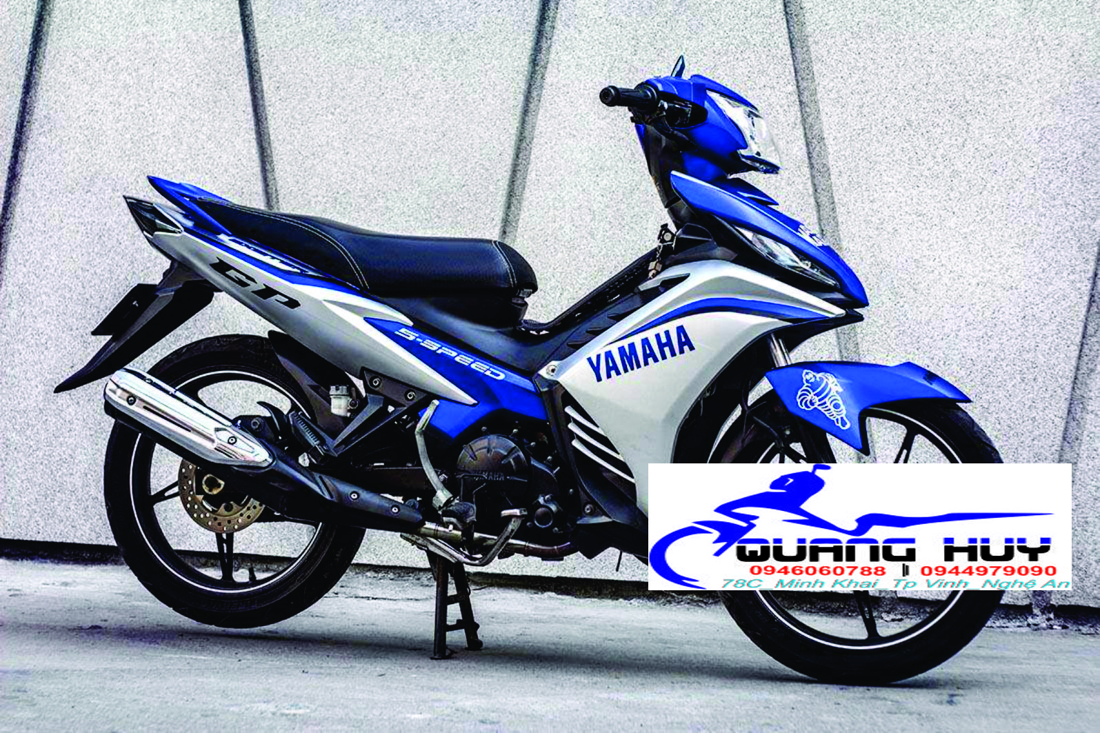 Tem trùm exciter 135 xanh xám,team decal ex 135 gp