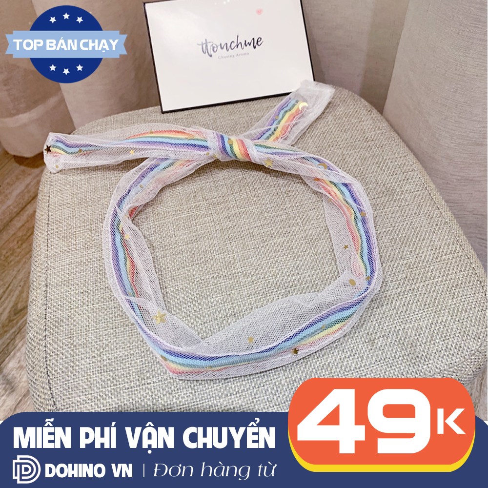 Băng đô cài tóc nữ mùa hè kiểu Hàn Quốc BD20.DOHINO Rainbow xinh xắn