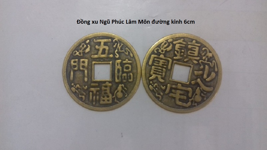 Đồng Ngũ Phúc Lâm Môn đường kính 6cm
