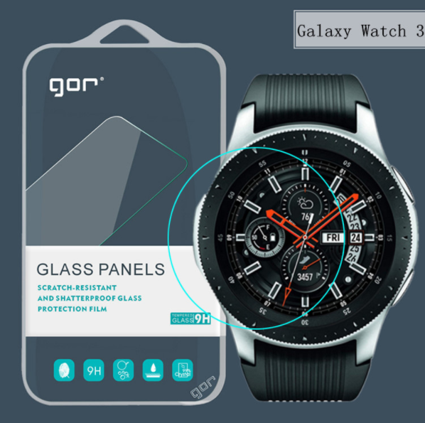 Bộ 3 Kính cường lực cho Samsung Galaxy Watch 3 45mm, 41mm - trong suốt chính hãng GOR vát 2,5D ( 3 miếng)