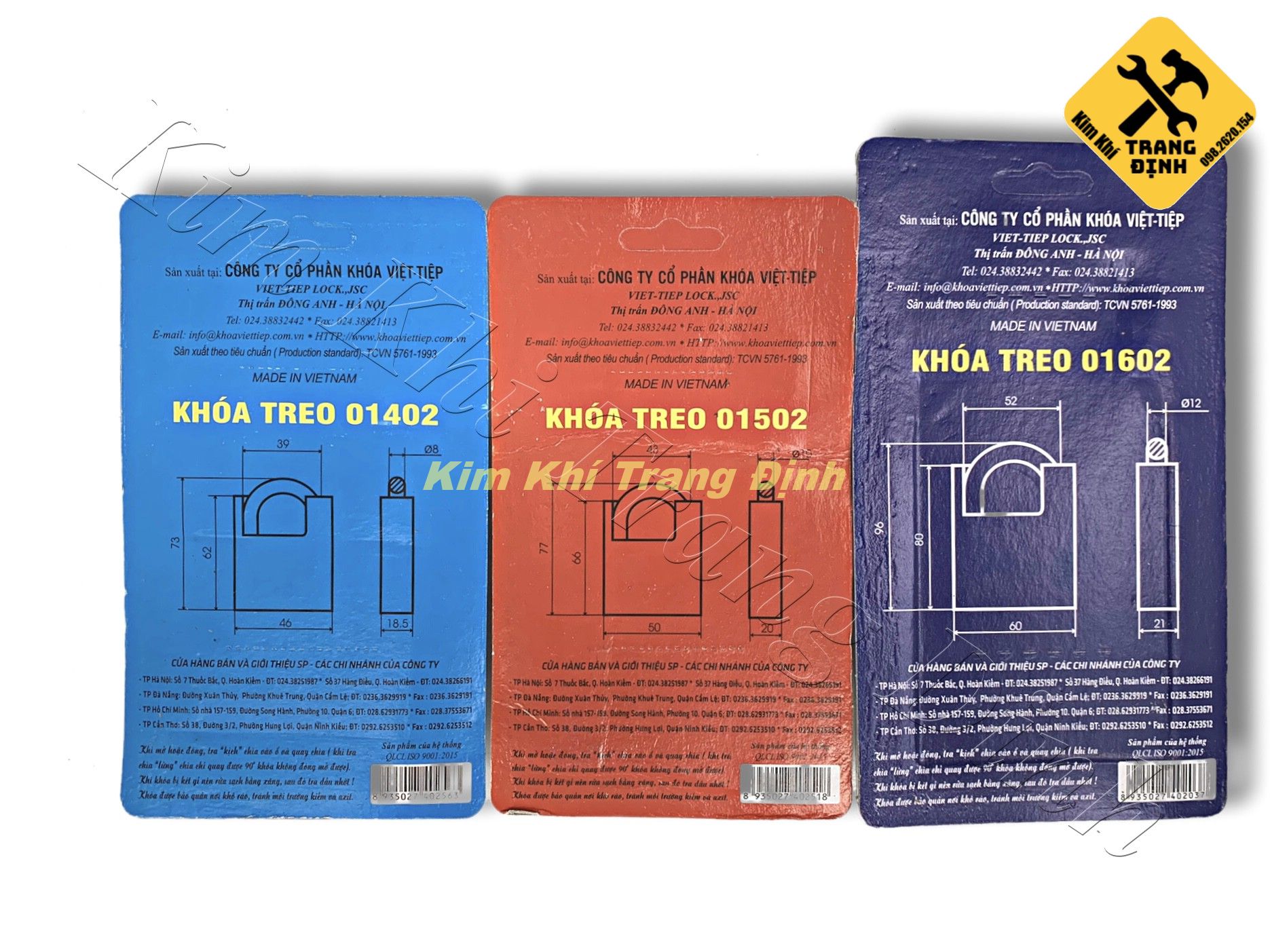 Khóa Chống Cắt Đủ Kích Cỡ Việt Tiệp
