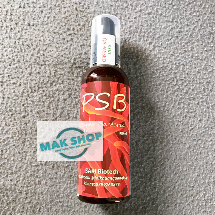 Men Vi Sinh Vi Khuẩn Quang Hợp Psb Chai Xịt 100ml Cho Hồ Cá Cảnh, Hồ Thủy Sinh