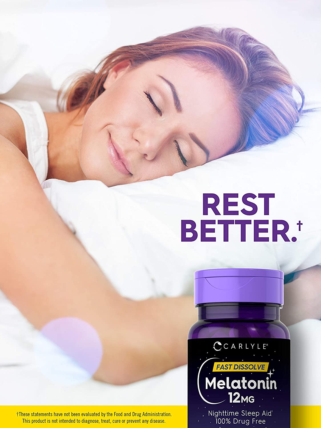Carlyle Melatonin 12mg Fast Dissolve 180 Tablets -  Chăm sóc giấc Ngủ