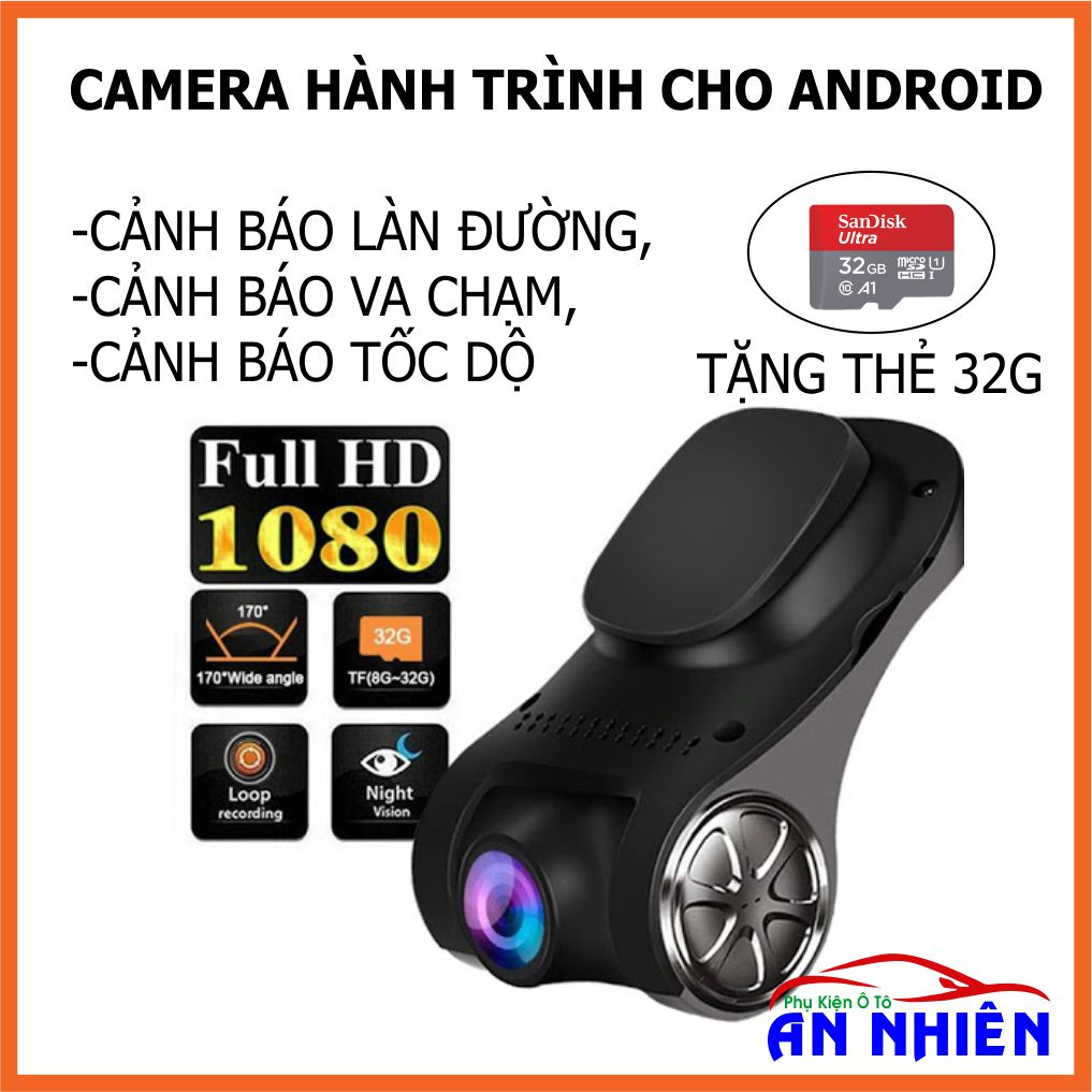 Camera hành trình U6 tích hợp màn hình Android Full HD Siêu nét GPS/ADAS hỗ trợ lái xe thông minh, Kết Nối Đầu DVD Màn Hình Android Cho Ô Tô Xe Hơi, Cảnh Báo Va Chạm, Cảnh Báo Sai Làn Đường
