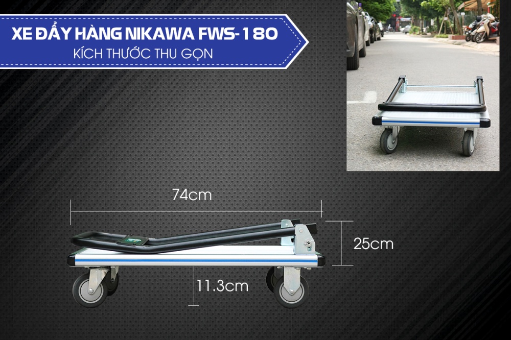 Xe đẩy hàng NIKAWA FWS-180 (TẢI TRỌNG 180 KG)