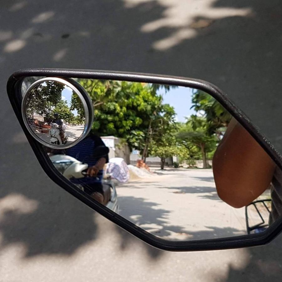 Cặp Gương Cầu Lồi Tròn Bọc Viền Đường Kính 5cm quan sát sau xe