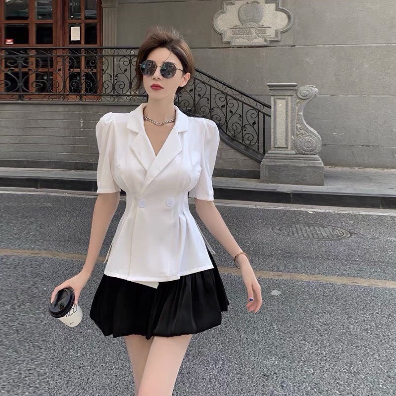 Set vest kèm chân váy siêu hot 2021