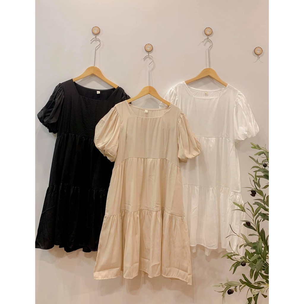 Đầm - váy babydoll 3 tầng cổ tròn