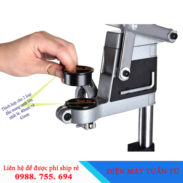 CHÂN ĐẾ MÁY KHOAN BÀN AM-6102B – 2 TẦNG (ĐÃ CÓ Ê TÔ KẸP)