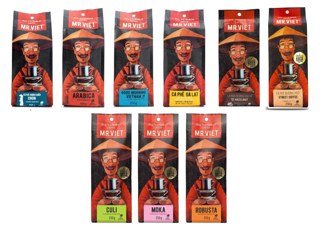 Cà Phê Rang xay/ hạt rang  Robusta Mr.Việt