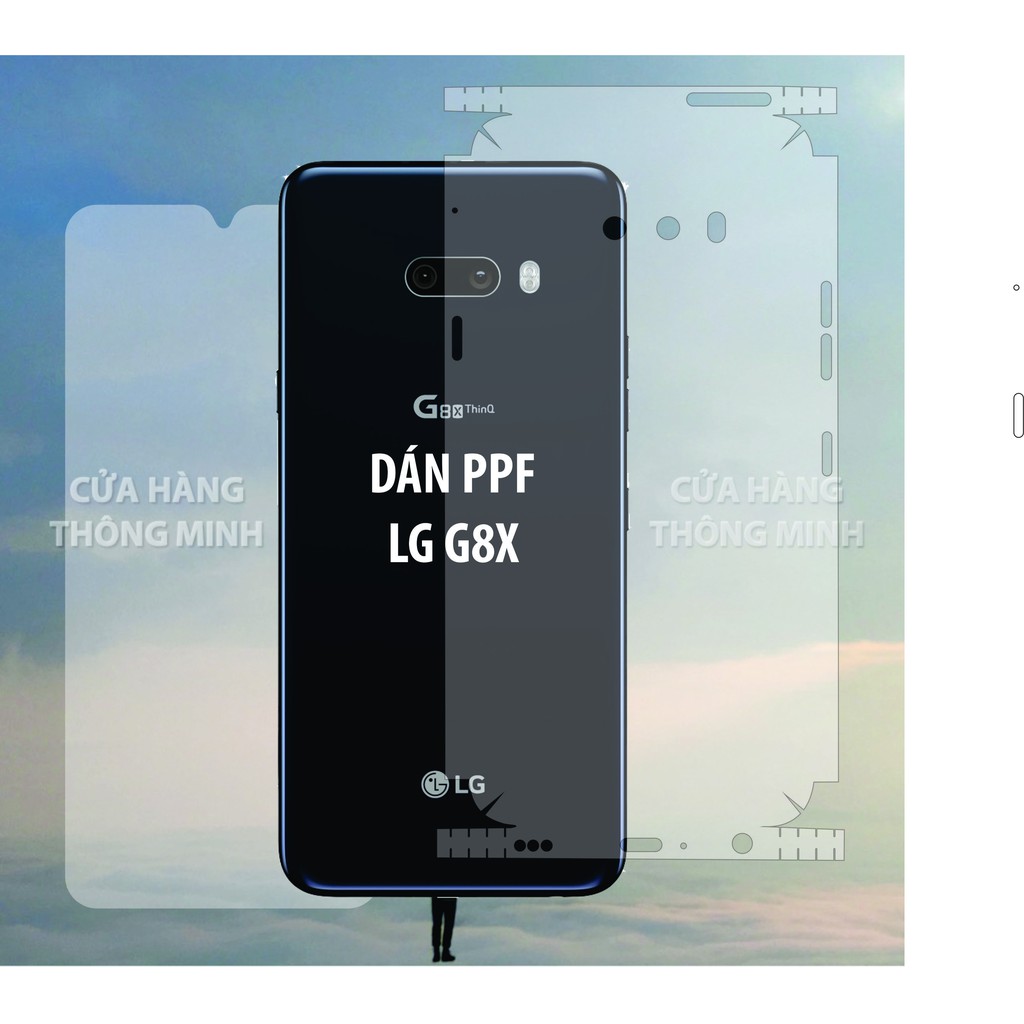 Tấm Dán LG G8X ThinQ PPF màn hình, mặt lưng Full viền chuẩn lỗ loa