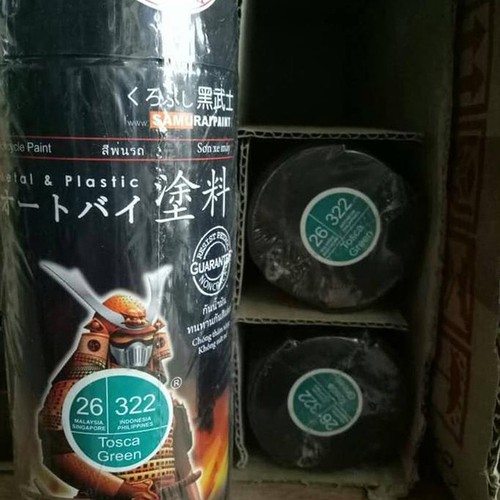Sơn Xịt Samurai Màu Xanh Nitron, Xanh Tosca - Mã 26/322