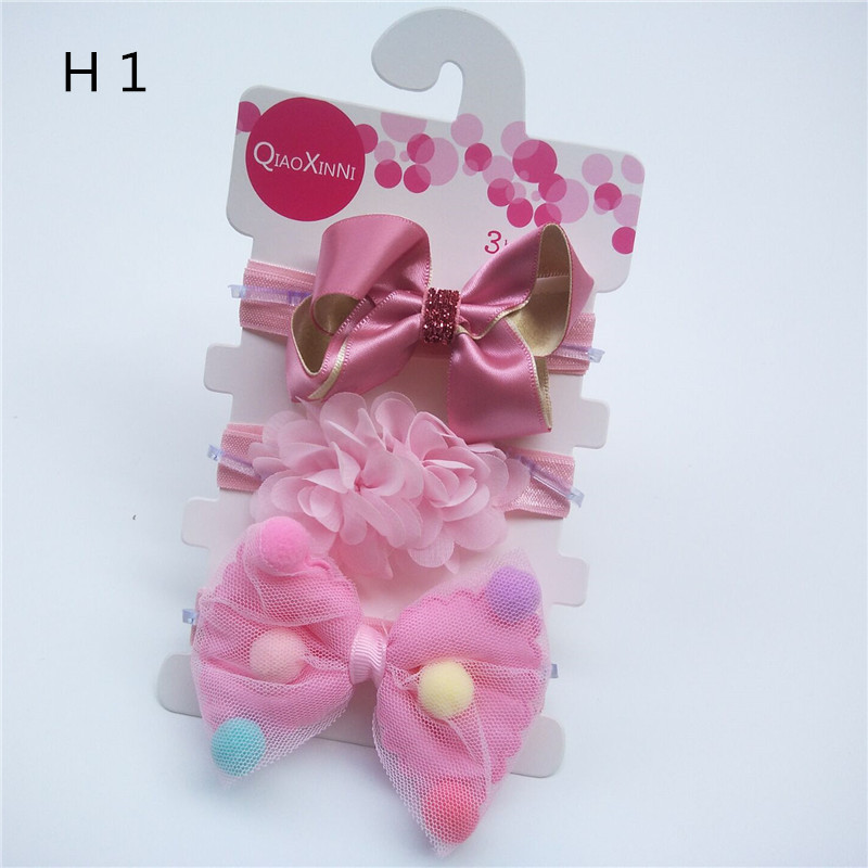 set phụ kiện băng đô nơ xinh cho bé set 3 cái