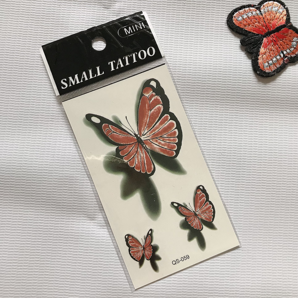 [HCM]hình xăm dán bướm 3d album hoa bướm (mua 5t tăng mini tattoo)