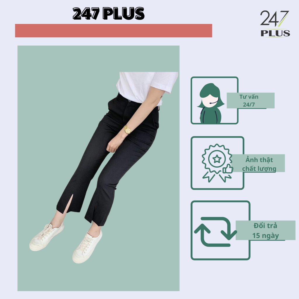 Quần Ống Loe Xẻ Trước
