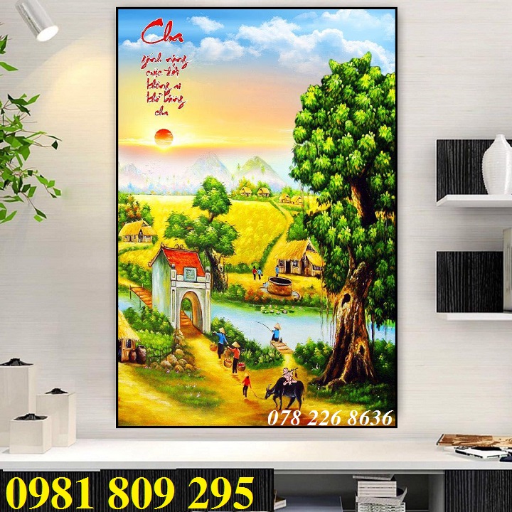 Tranh sơn dầu phong cảnh làng quê việt nam  Học vẽ tranh tường 3d dạy vẽ phong  cảnh online cơ bản tại Hà Nội HCM