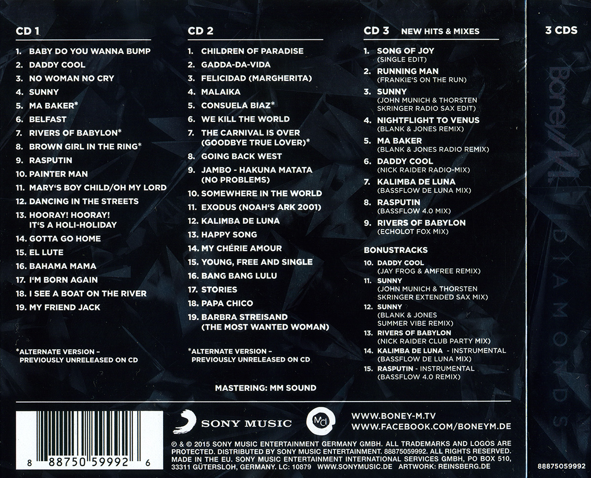 Bộ 9 đĩa cd nhạc Boney M 2