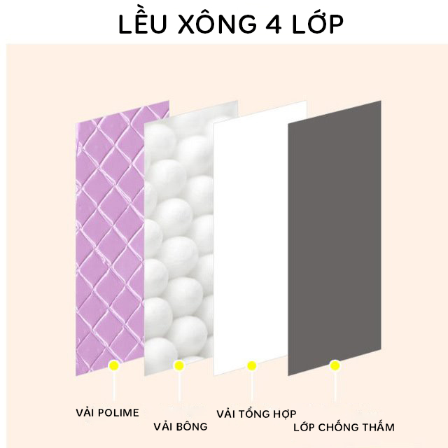 Lều Xông Hơi Tự Bung 3 Lớp Cao Cấp