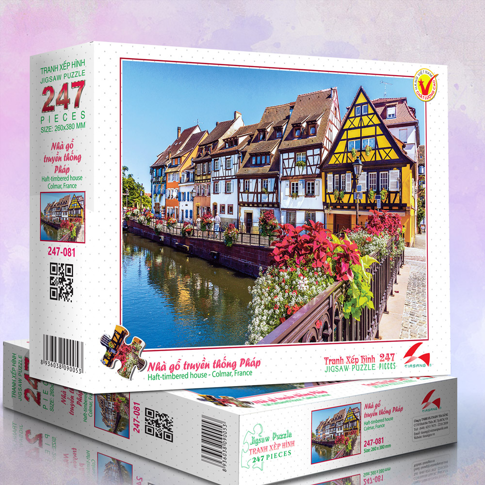 Tranh xếp hình 247 mảnh - Nhà gỗ truyền thống Pháp