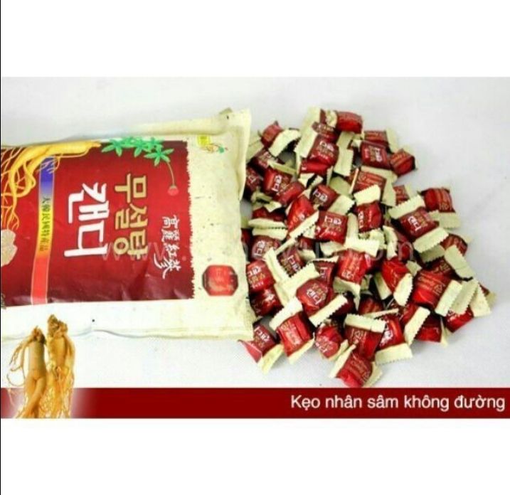 [HCM]Kẹo sâm không đường Hàn Quốc gói 500g date mới