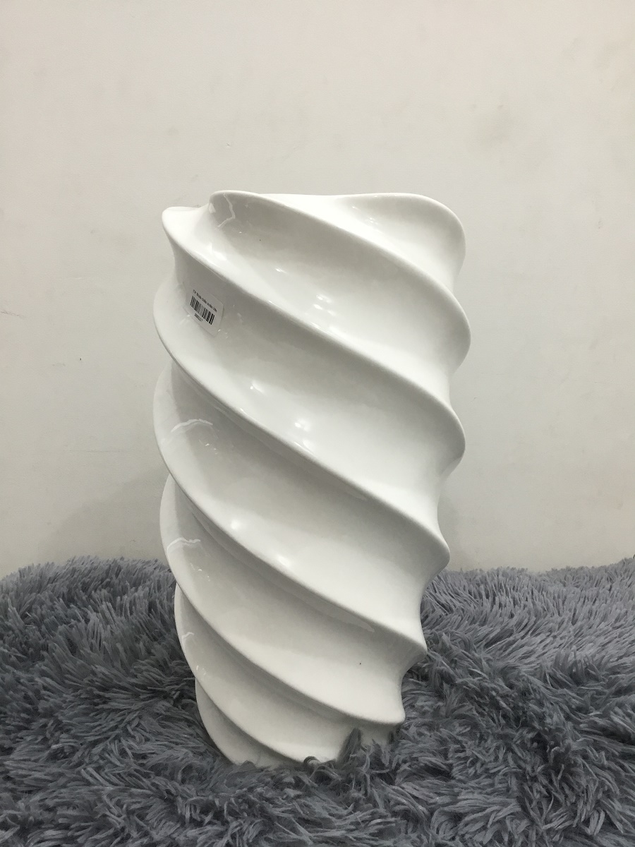 Bình hoa xoắn lớn 35 cm - gốm sứ cường phát