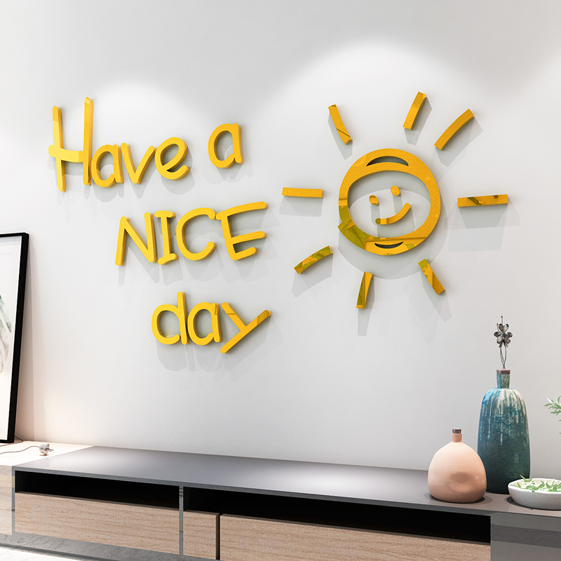 Tranh mica EPeBen dán tường nổi 3d hình chữ Have a nice day decor trang trí spa, phòng ngủ, nail