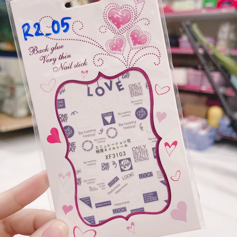 Sticker dán móng trang trí nail họa tiết hoa lá các kiểu