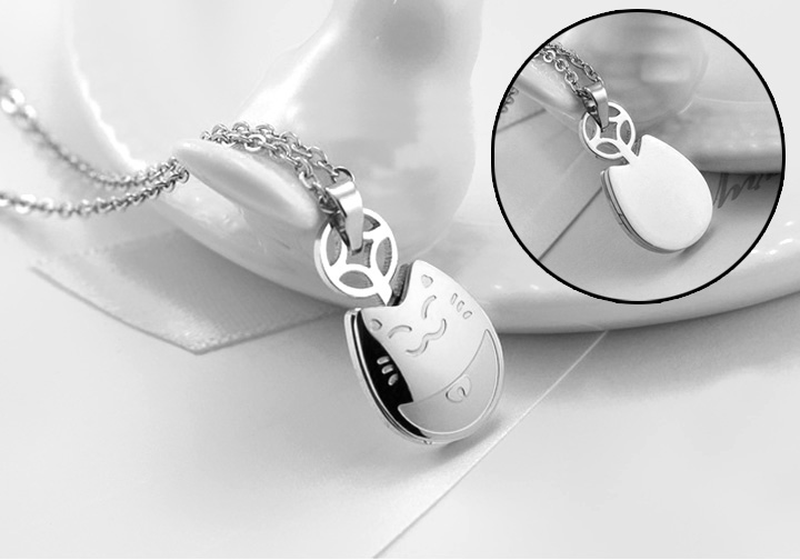 DÂY CHUYỀN CON MÈO TITAN, VÒNG CỔ TITAN MÈO MAY MẮN TN006 (màu trắng/vàng/vàng hồng) siêu đẹp, bền màu