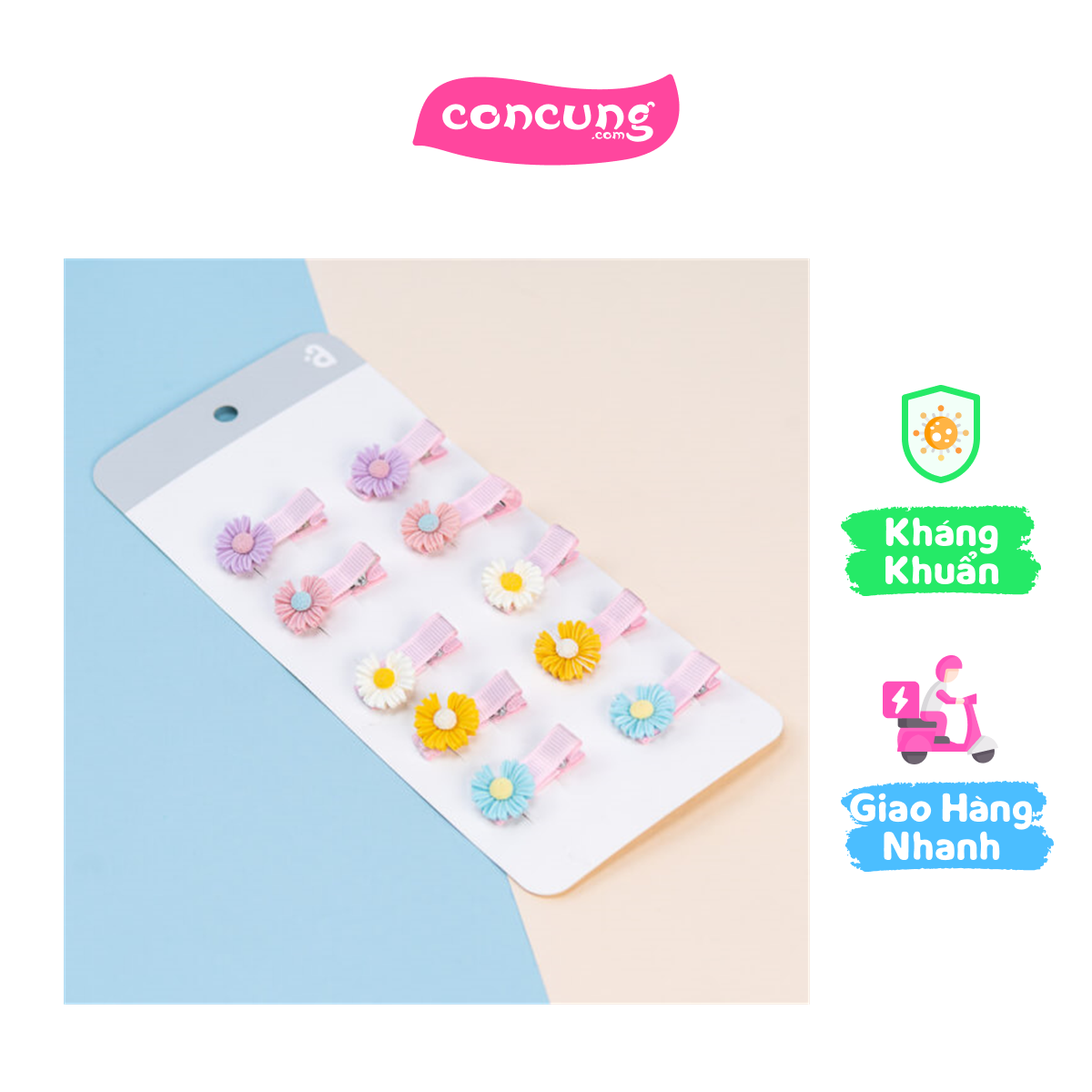 Set kẹp tóc cho bé 10 món animo a2109_mn030