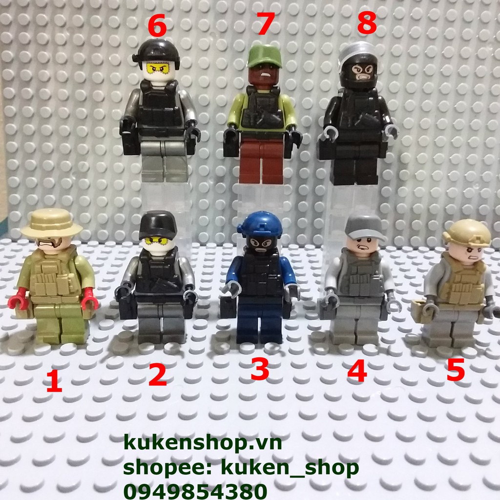Mini Lính Các Loại Full Giáp Mũ Đai NO.389