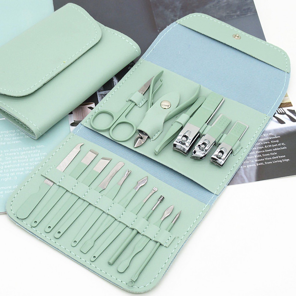 Bấm móng tay cao cấp 16 món - bộ bấm móng tay cao cấp thép không gỉ tiện lợi sử dụng tại nhà dieulinhshop