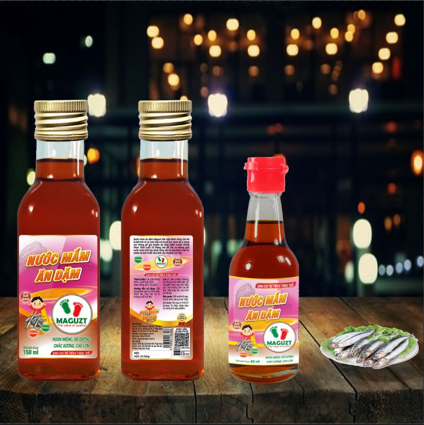 Nước mắm Cho bé ăn ăn dặm Maguzt Cá cơm than
