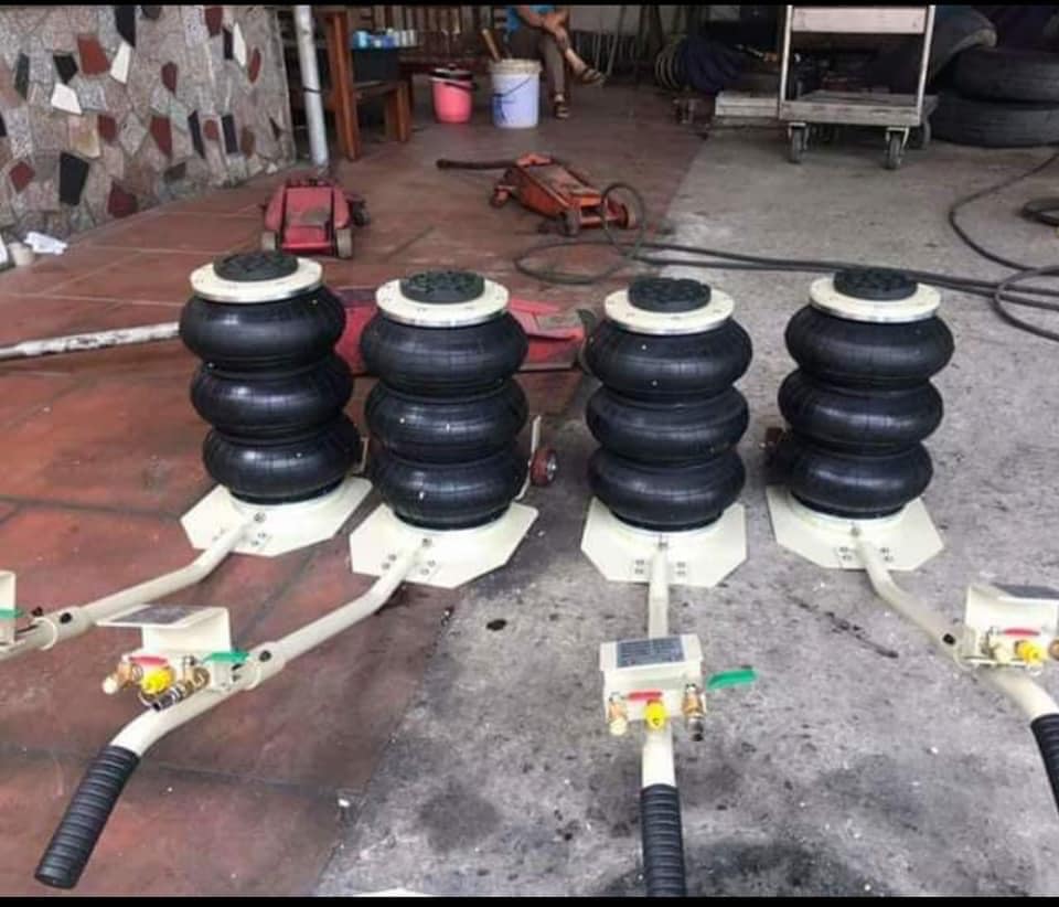 Kích nâng xe 3 bóng 3 tấn bằng hơi - kích bóng cho xe ô tô
