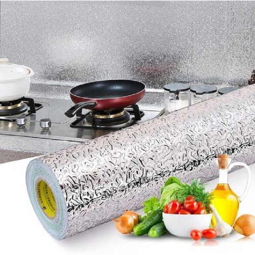 Combo 2 cuộn giấy bạc dán tường nhà bếp cách nhiệt đa năng