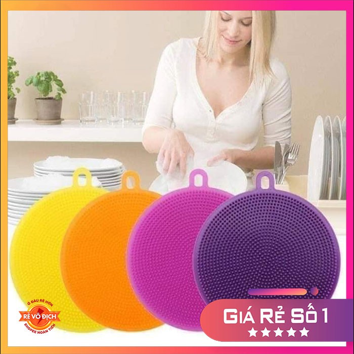 Miếng Rửa Chén Bát Silicon - Dụng Cụ Vệ Sinh - Thiết Bị Bếp - Vệ Sinh BátChén