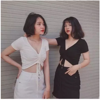 Áo Croptop Tay ngắn rút dây