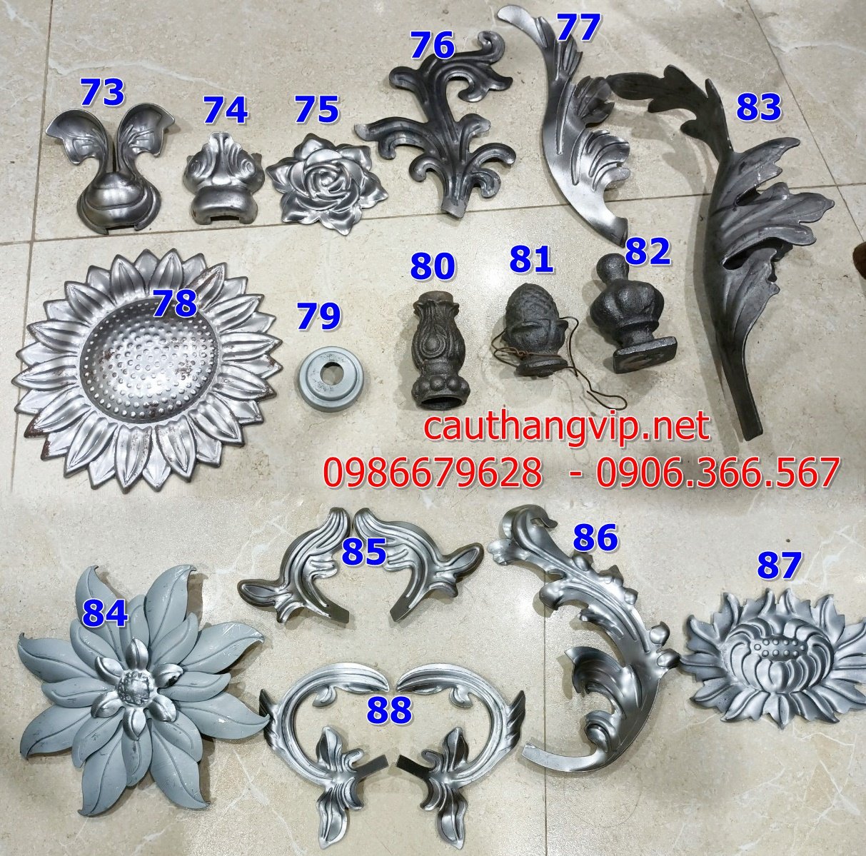 Hoa lá sắt nghệ thuật trang trí cửa sổ, lan can , ban công, cửa cổng