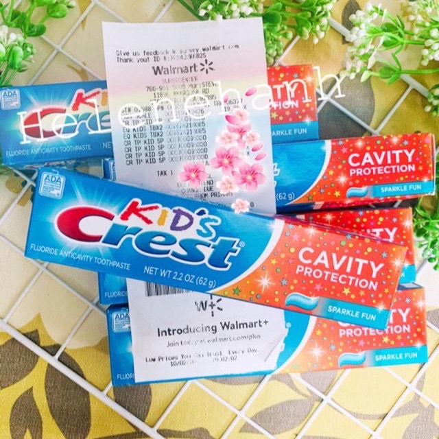 [Bill US] {Hàng Air} Kem đánh răng trẻ em Crest Kid's Mỹ 130g ( Up 2 tuổi)