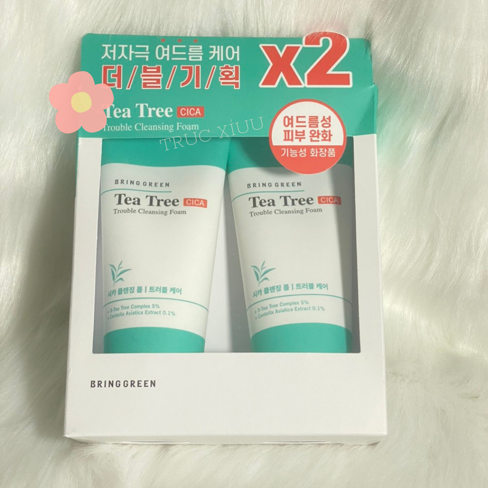 Sửa rửa mặt trà xanh Tea Tree CICA  Trouble Cleansing Foam