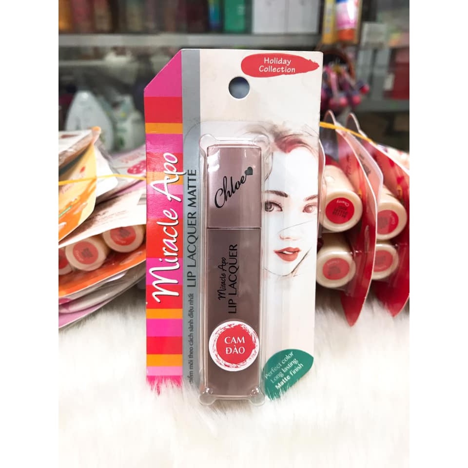 ✟  Son kem lì Miracle Apo Lip Lacquer Matte - Holiday Collection