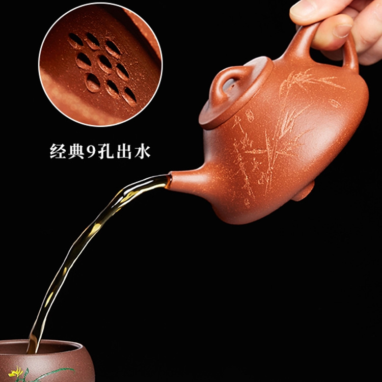 Ấm Tử Sa Nghi Hưng Thạch Biều 150 ml (Giáng Pha Nê)