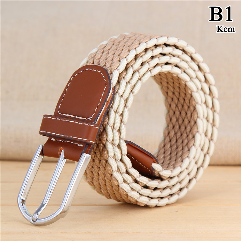 Thắt lưng vải dù co giãn B - 12 màu