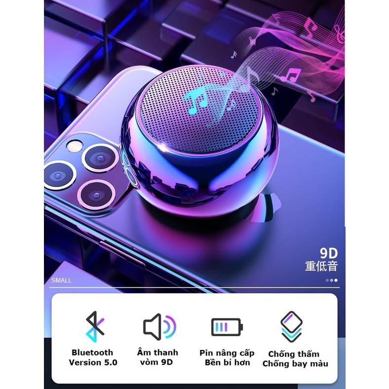 Loa Mini Bluetooth Led Nháy Theo Nhạc