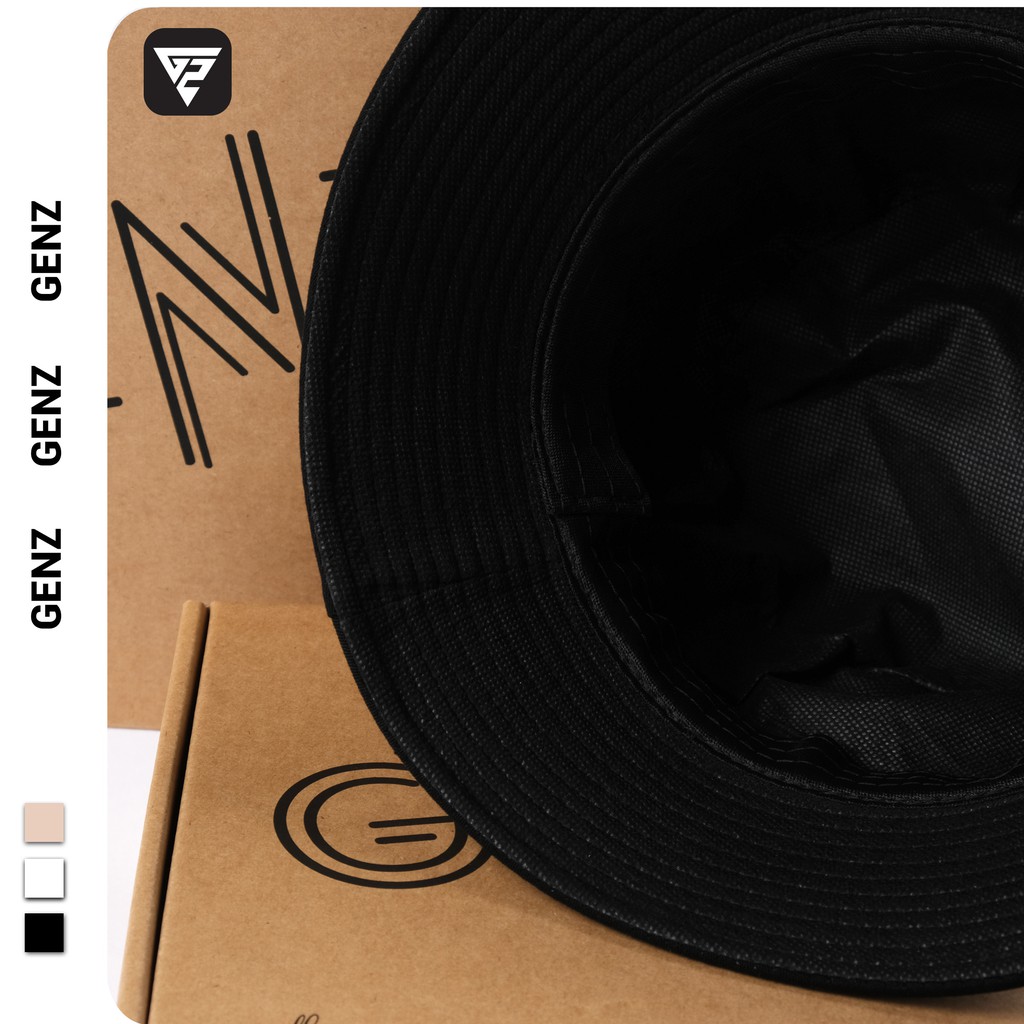 Mũ BUCKET trơn đen, thời trang, cá tính