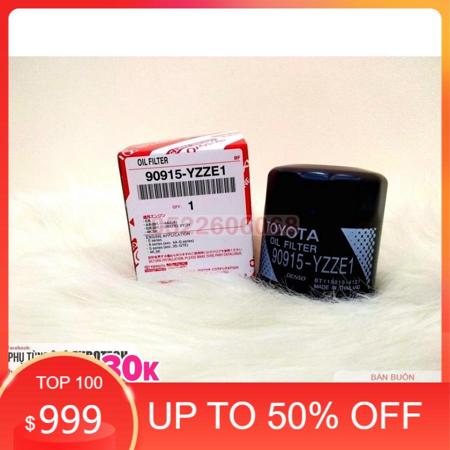 [02 cái] Lọc nhớt 🏃 Toyota ⌚ Vios 🏃 Corrola Altis 🥛 Camry 🥛 Rush 🥛 Avanza 🥛 Wigo 🥛 (mã 90915-YZZE1 / YZZC5) nhập Thái Lan